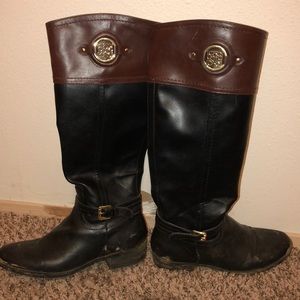 Black/brown tall boots good condition